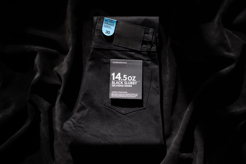14.5oz. Slubby Black Selvedge
