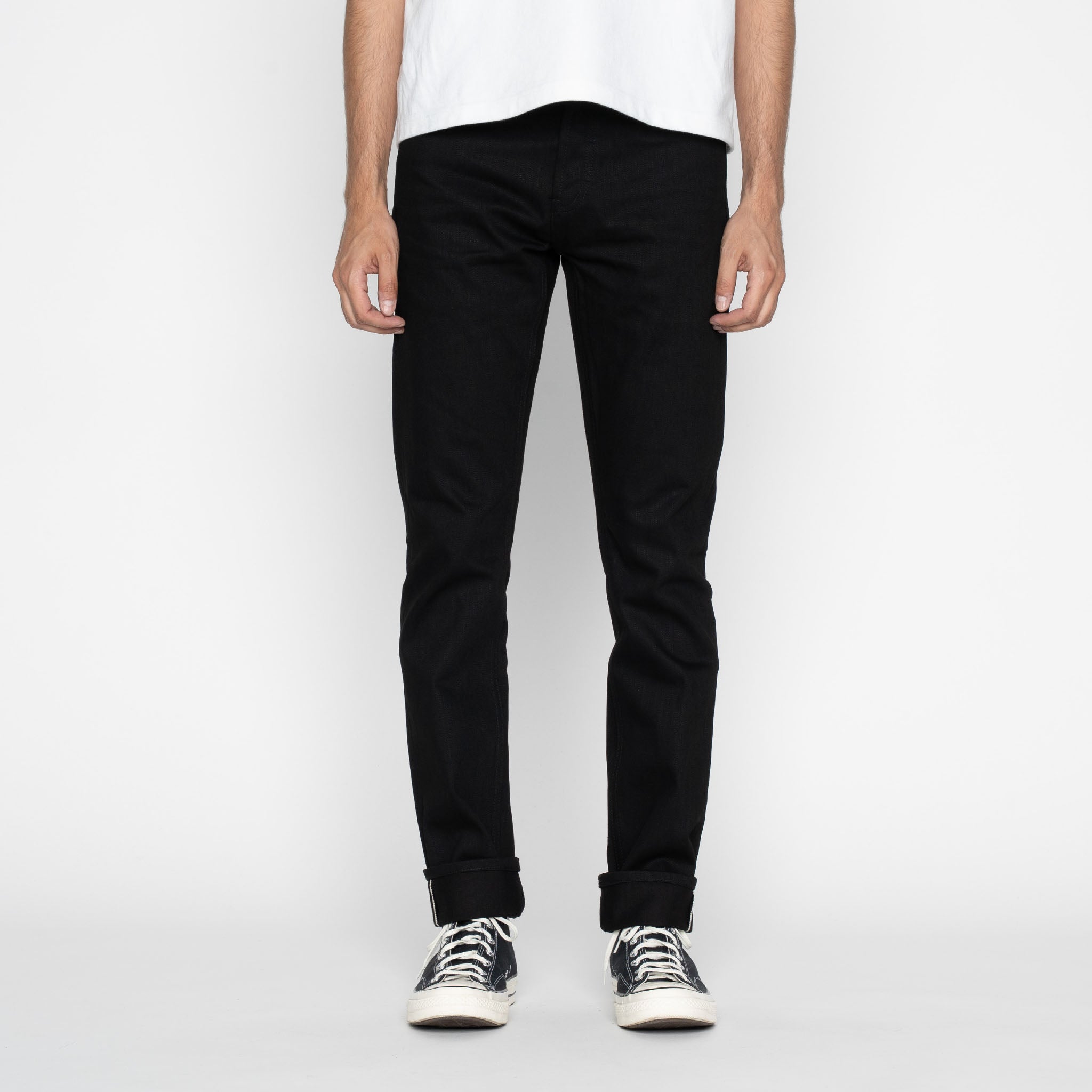 UB148 Skinny Fit - 14.5oz. Slubby Black Selvedge