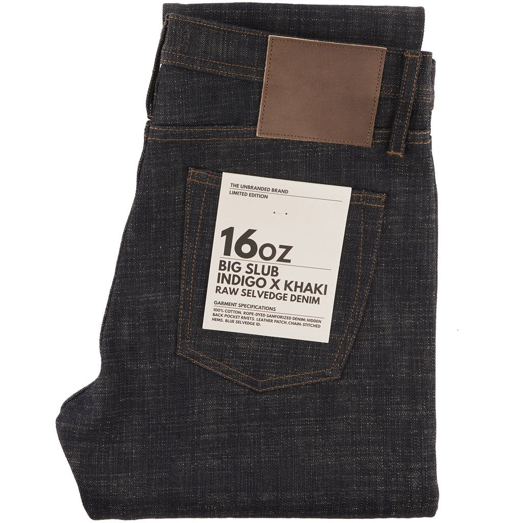UB173 Skinny Fit - 16oz. Slubby Selvedge Denim With Khaki Weft