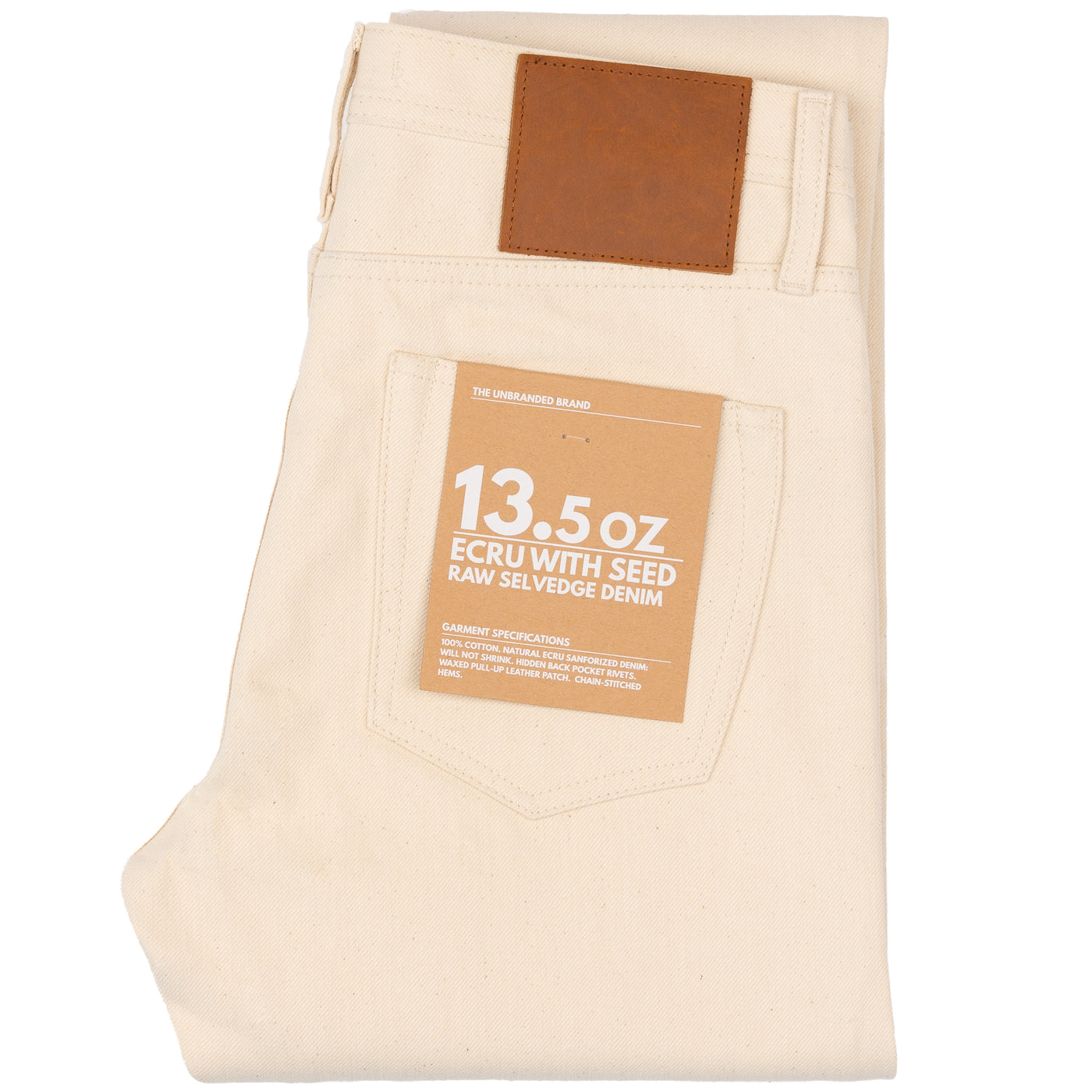 13.5oz Ecru with Seed Selvedge
