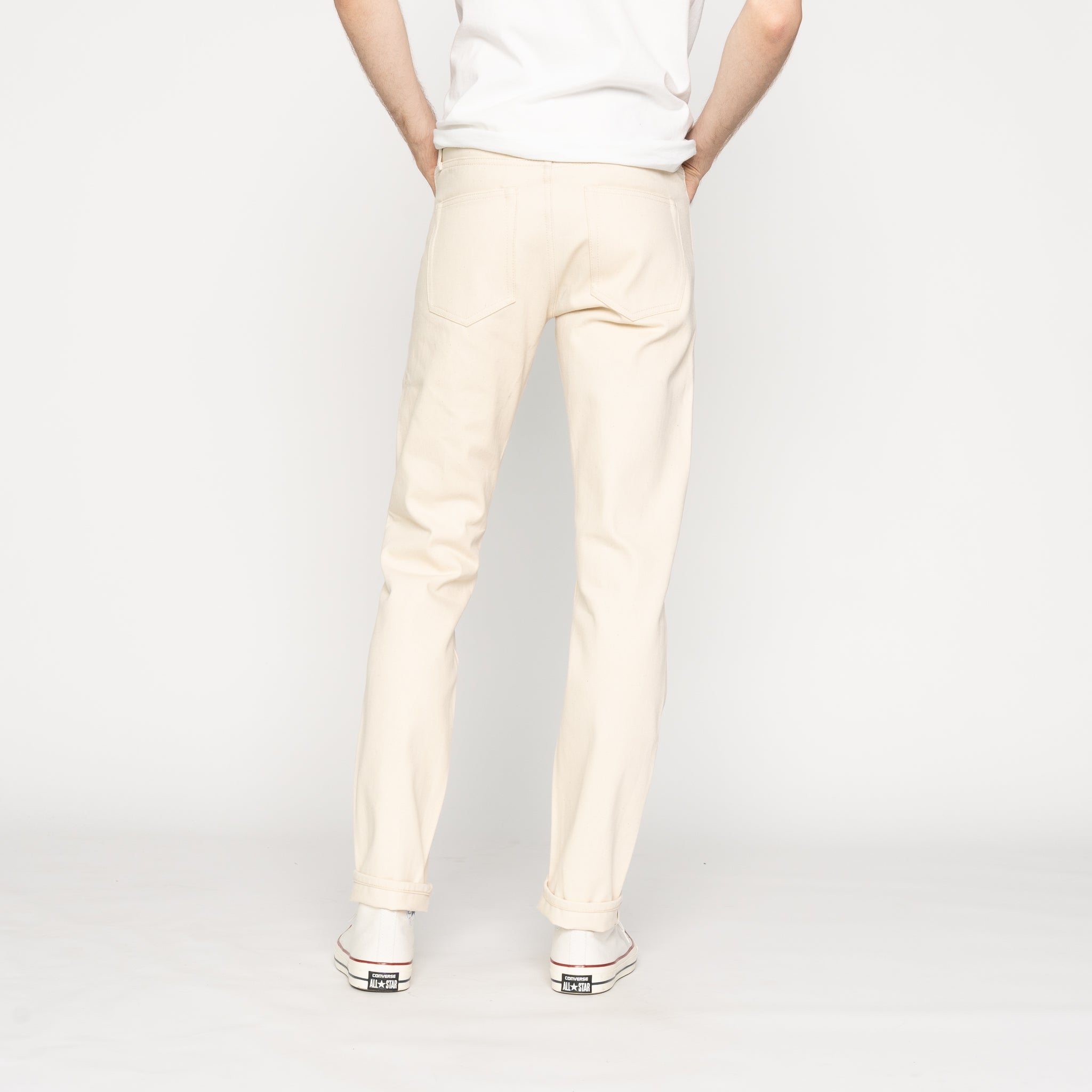 UB197 Skinny Fit - Ecru With Seed Selvedge | The Unbranded Brand