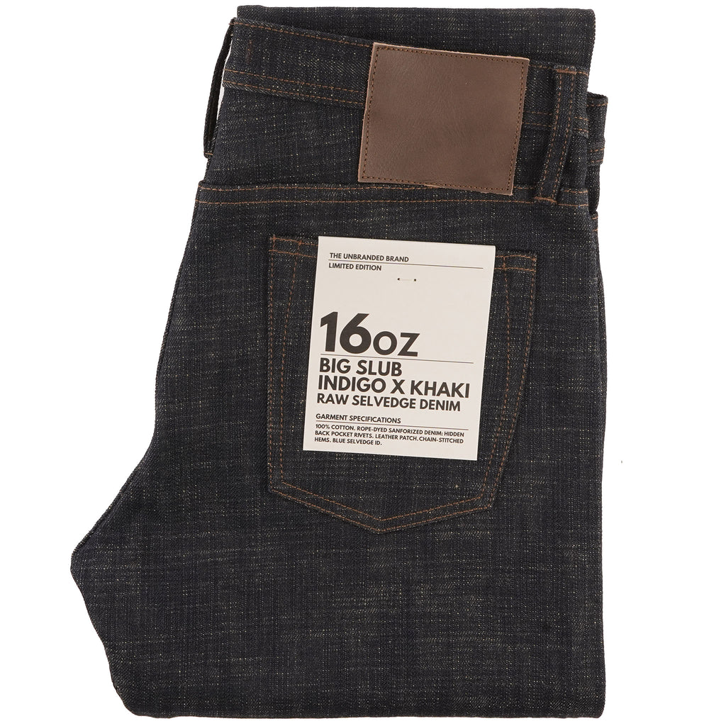 UB273 Tapered Fit - 16oz. Slubby Selvedge Denim With Khaki Weft Sanforized 