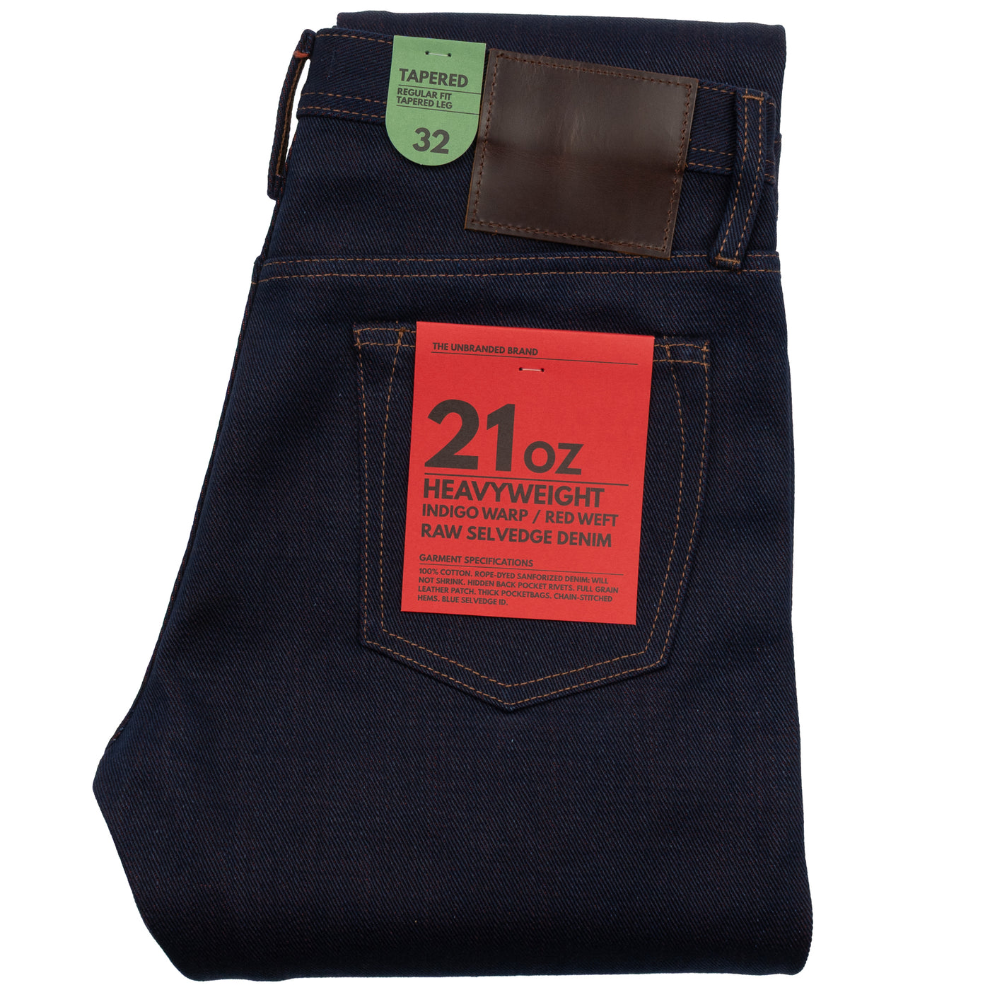 21oz Heavy Red Weft Selvedge