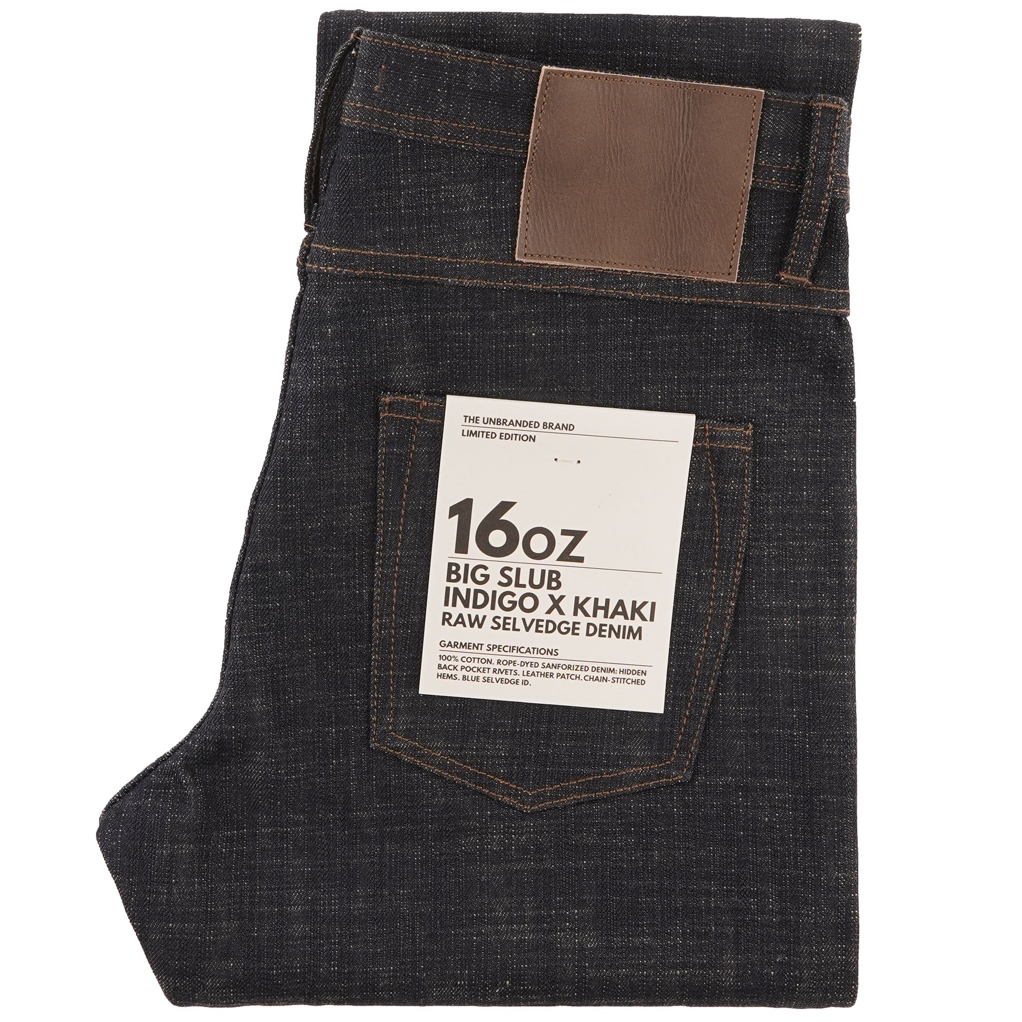 UB373 Straight Fit - 16oz. Slubby Selvedge Denim With Khaki Weft Sanforized
