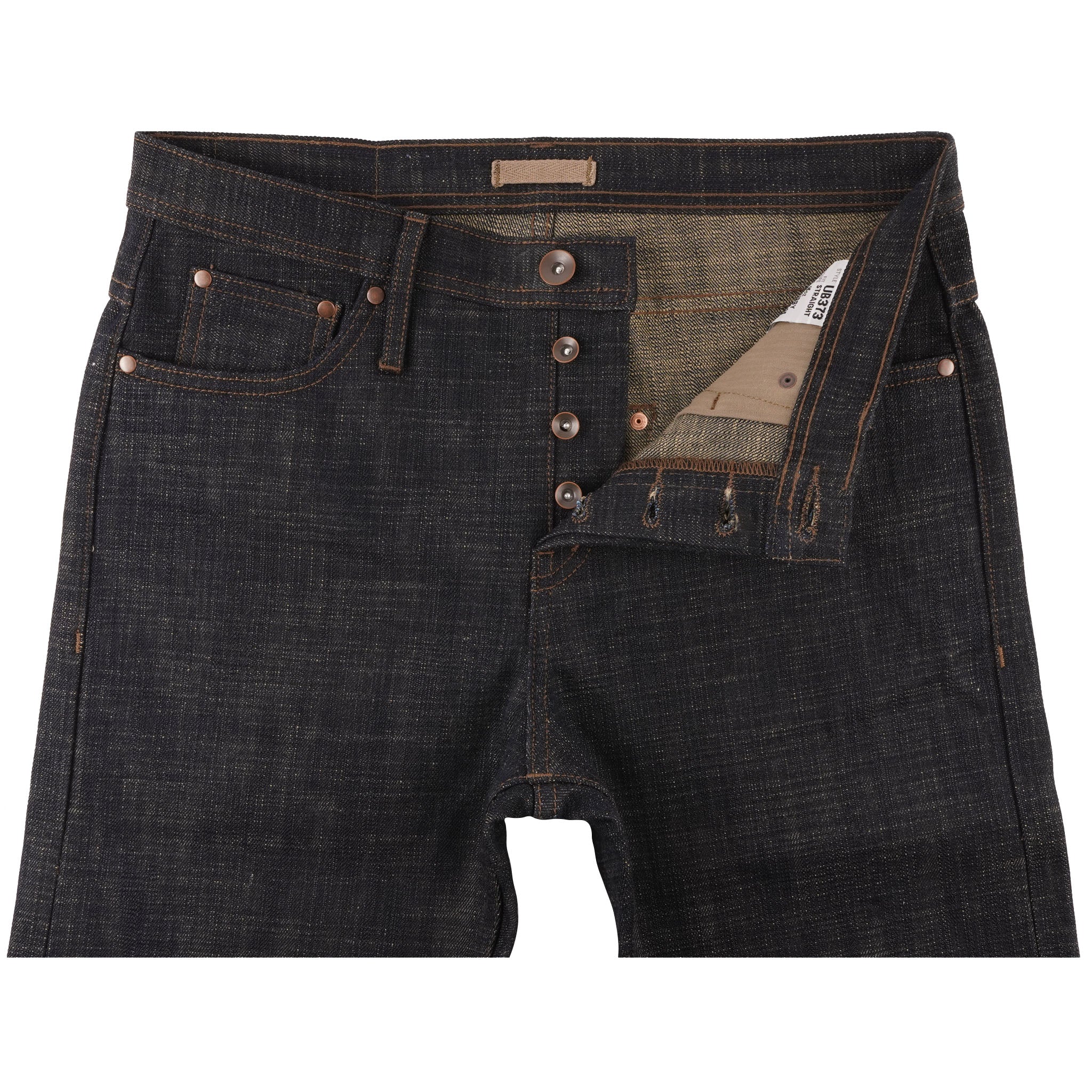 UB373 Straight Fit - 16oz. Slubby Selvedge Denim With Khaki Weft Sanforized
