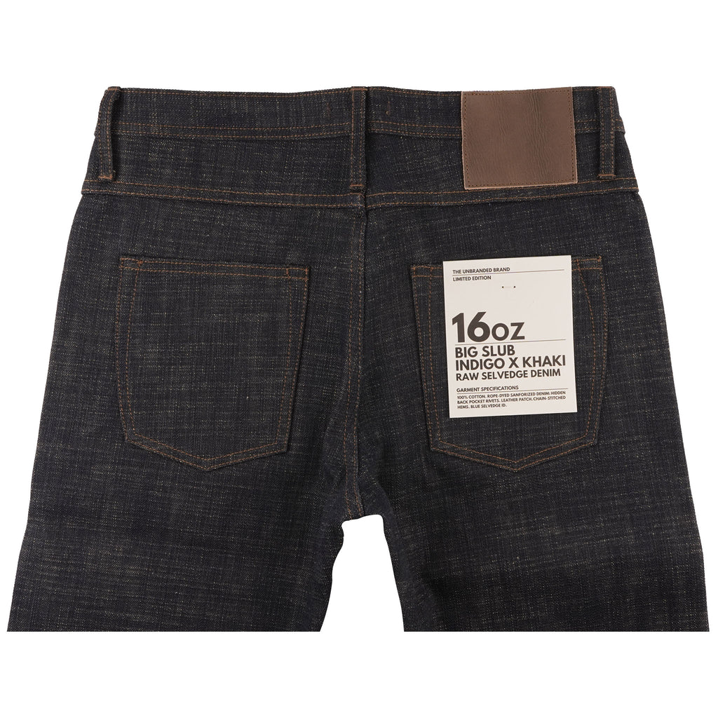 UB373 Straight Fit - 16oz. Slubby Selvedge Denim With Khaki Weft Sanforized