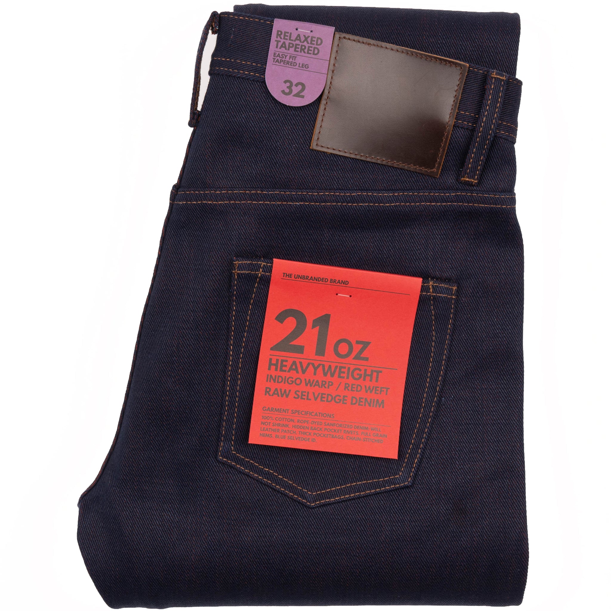 UB691 Relaxed Tapered  Fit - 21oz. Heavy Red Weft Selvedge