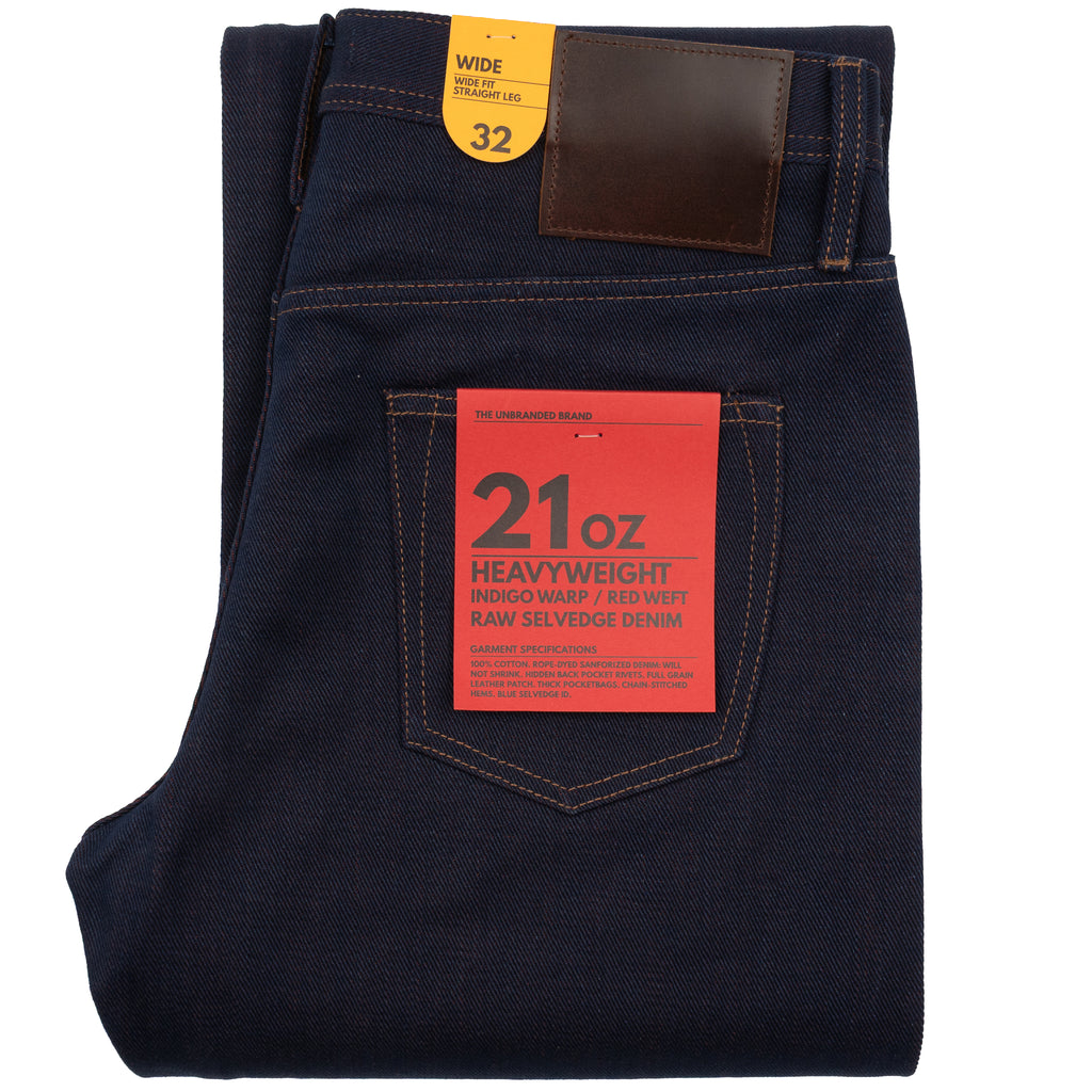 UB791 Wide  Fit - 21oz. Heavy Red Weft Selvedge