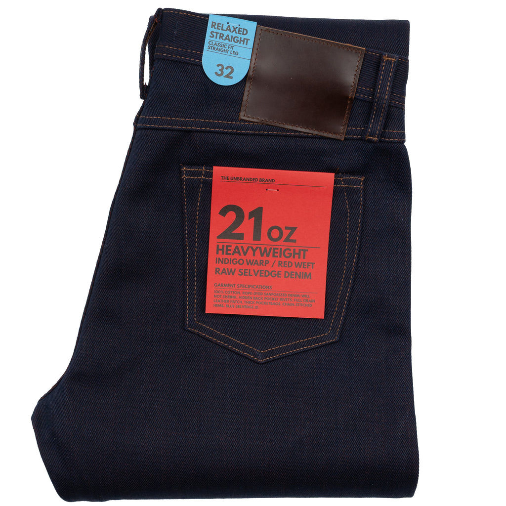 UB891 Relaxed Straight  Fit - 21oz. Heavy Red Weft Selvedge