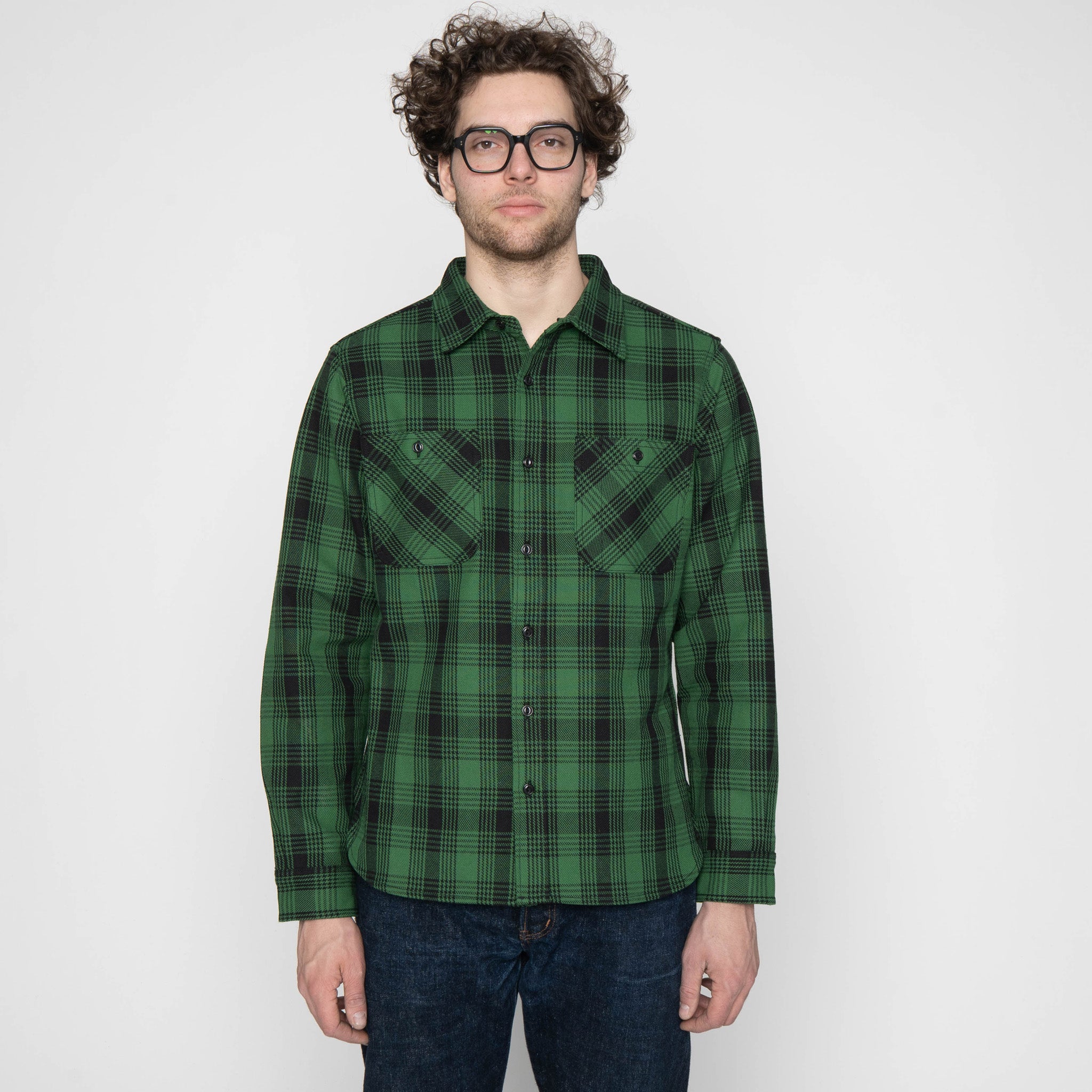 UBS430 Work Shirt - Ultra Heavyweight Flannel Green