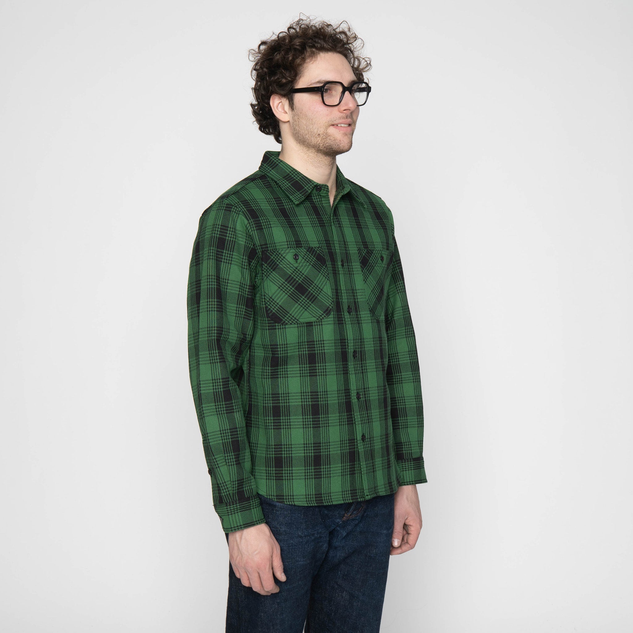 UBS430 Work Shirt - Ultra Heavyweight Flannel Green