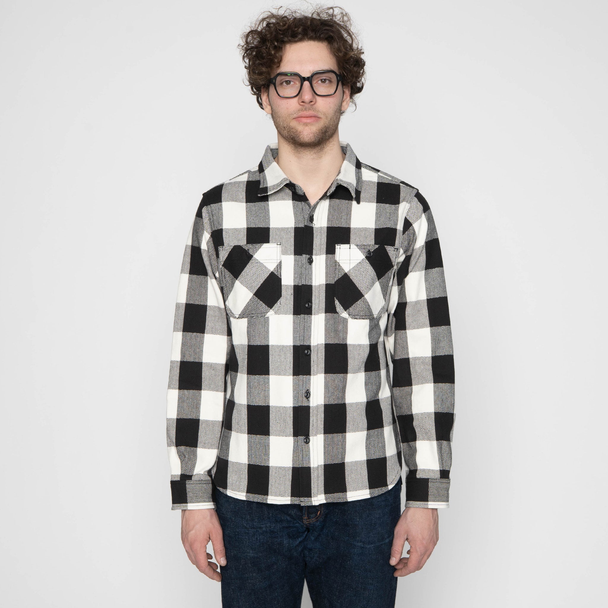 UBS431 Work Shirt - Ultra Heavyweight Flannel Ecru