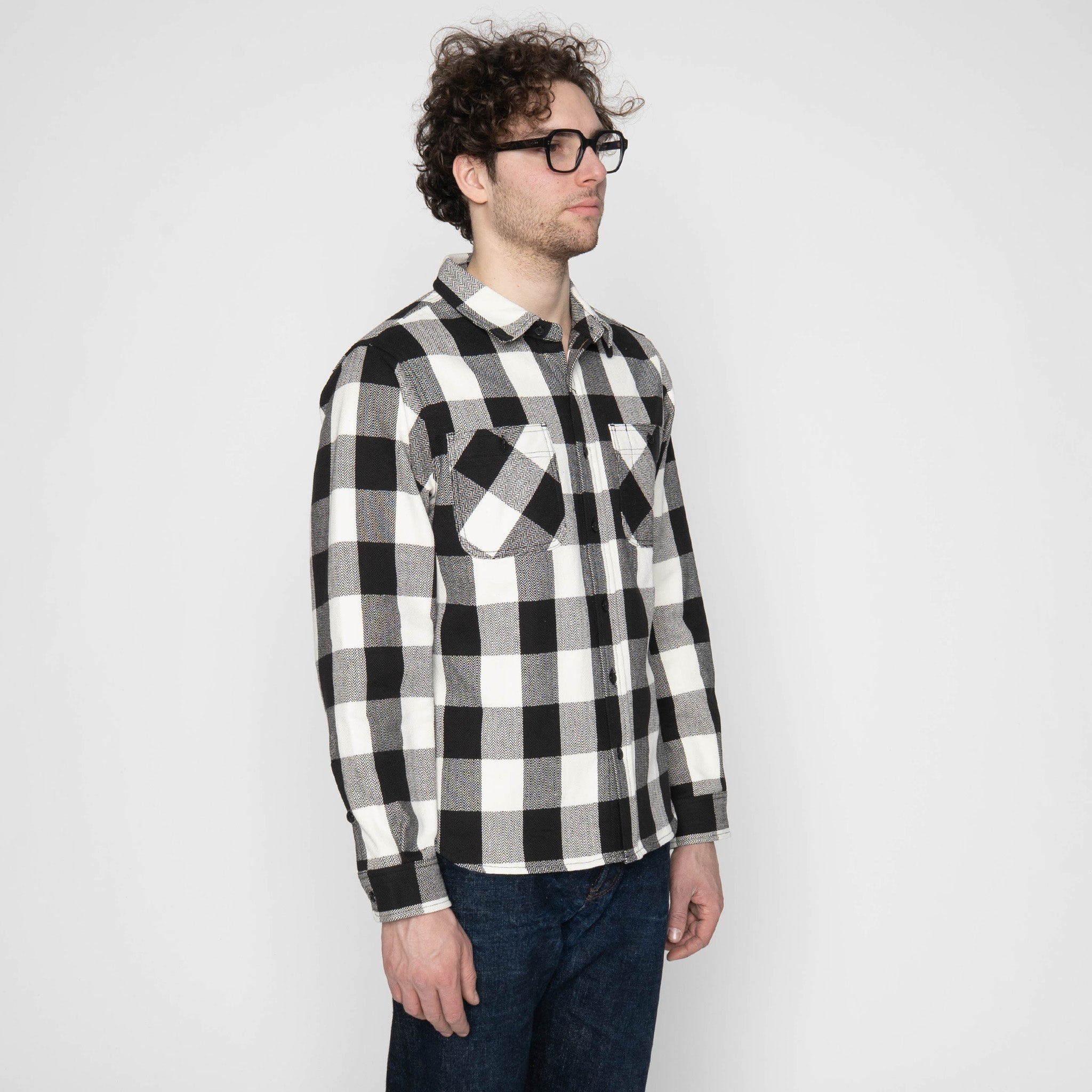 UBS431 Work Shirt - Ultra Heavyweight Flannel Ecru
