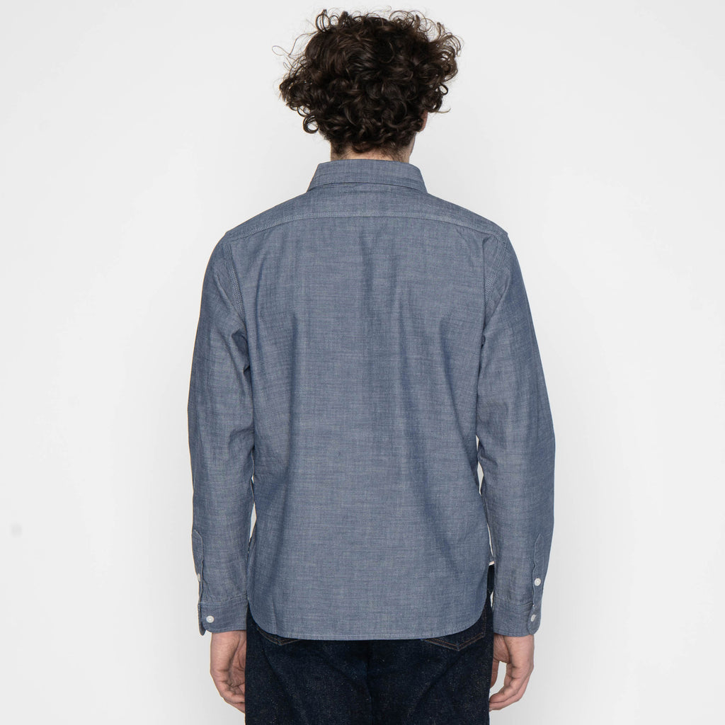 UBS435 Work Shirt - Selvedge Chambray - Blue
