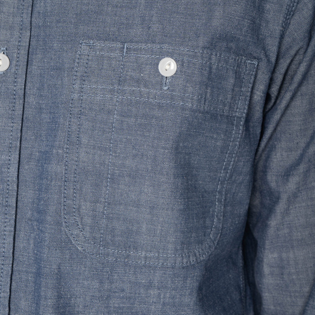 UBS435 Work Shirt - Selvedge Chambray - Blue