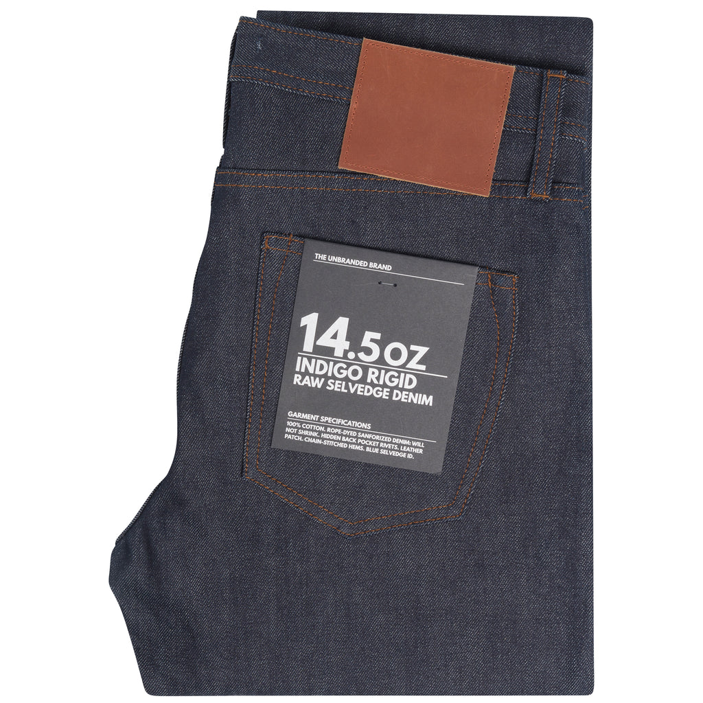UB101 Skinny Fit 14.5oz Indigo Selvedge Denim | The Unbranded Brand