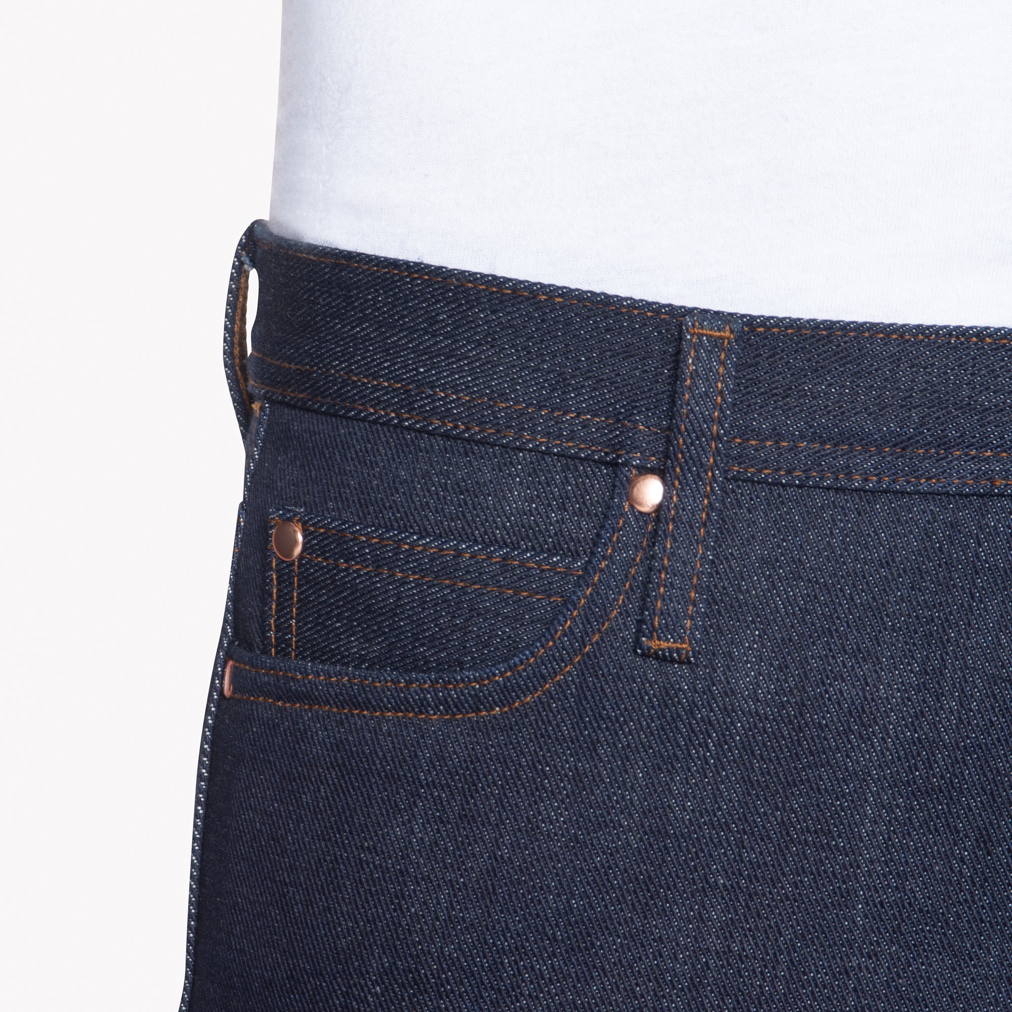 UB121 Skinny Fit 21oz Heavyweight Indigo Selvedge Denim | The Unbranded Brand