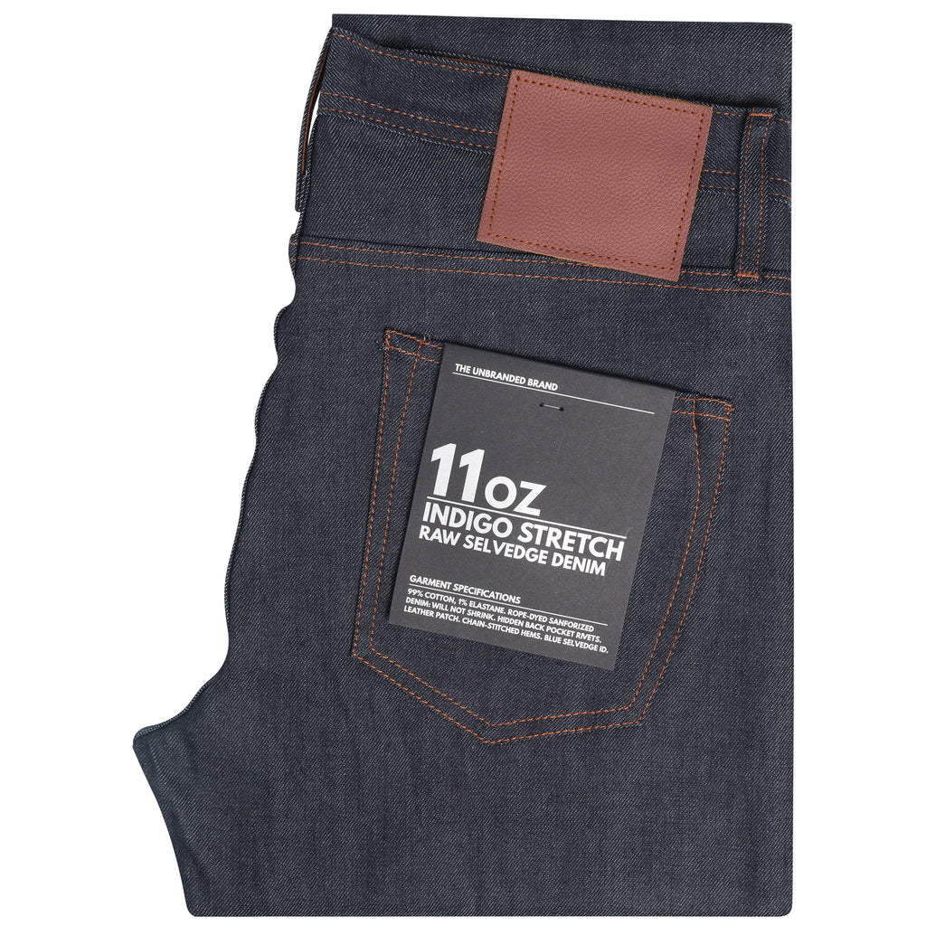 UB122 Skinny Fit 11oz Indigo Stretch Selvedge Denim | The Unbranded Brand