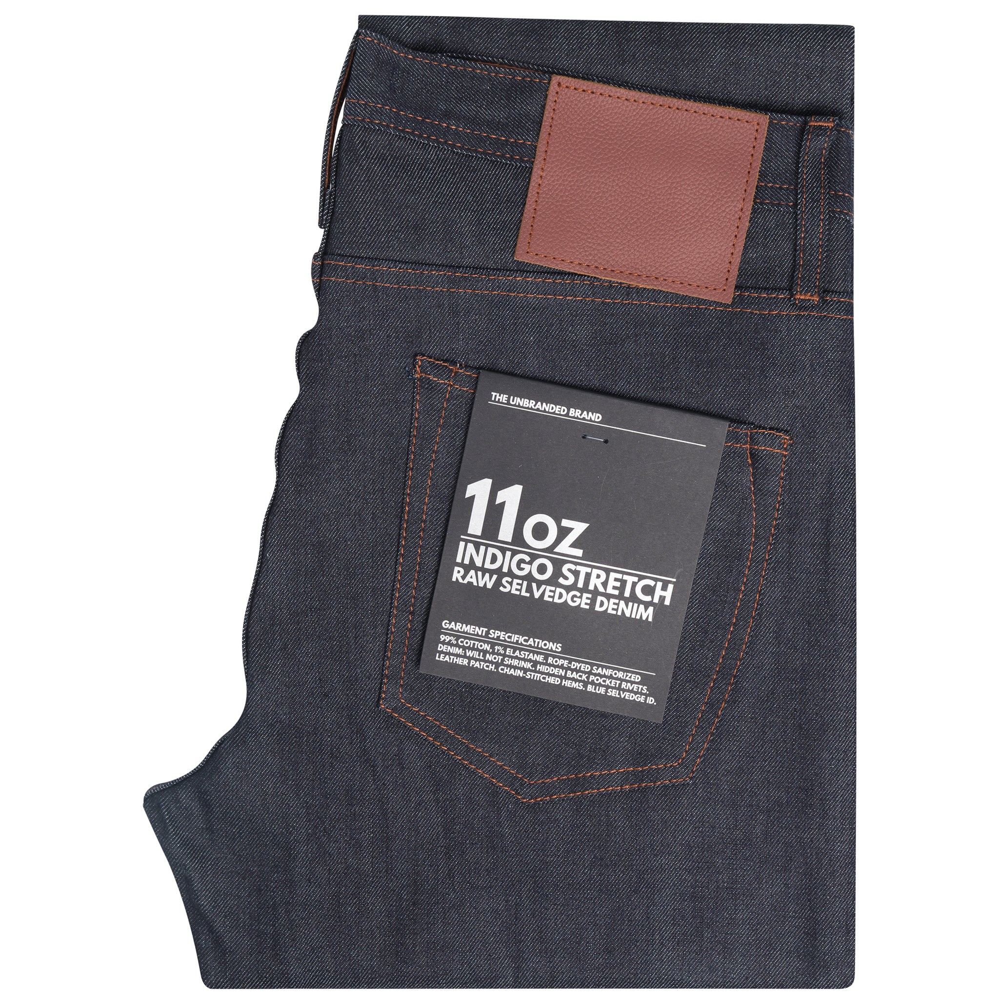 UB122 Skinny Fit 11oz Indigo Stretch Selvedge Denim | The Unbranded Brand