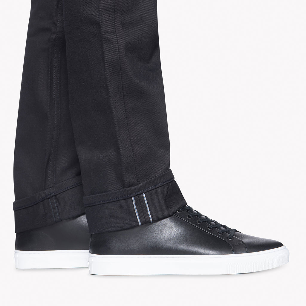 UB255 Tapered Fit 12.5oz Black Selvedge Chino | The Unbranded Brand