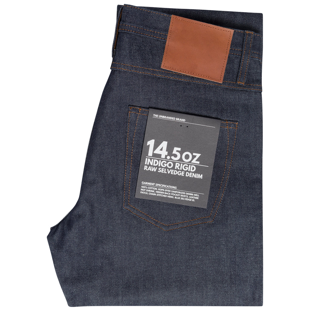 UB301 Straight Fit 14.5oz Indigo Selvedge Denim | The Unbranded Brand