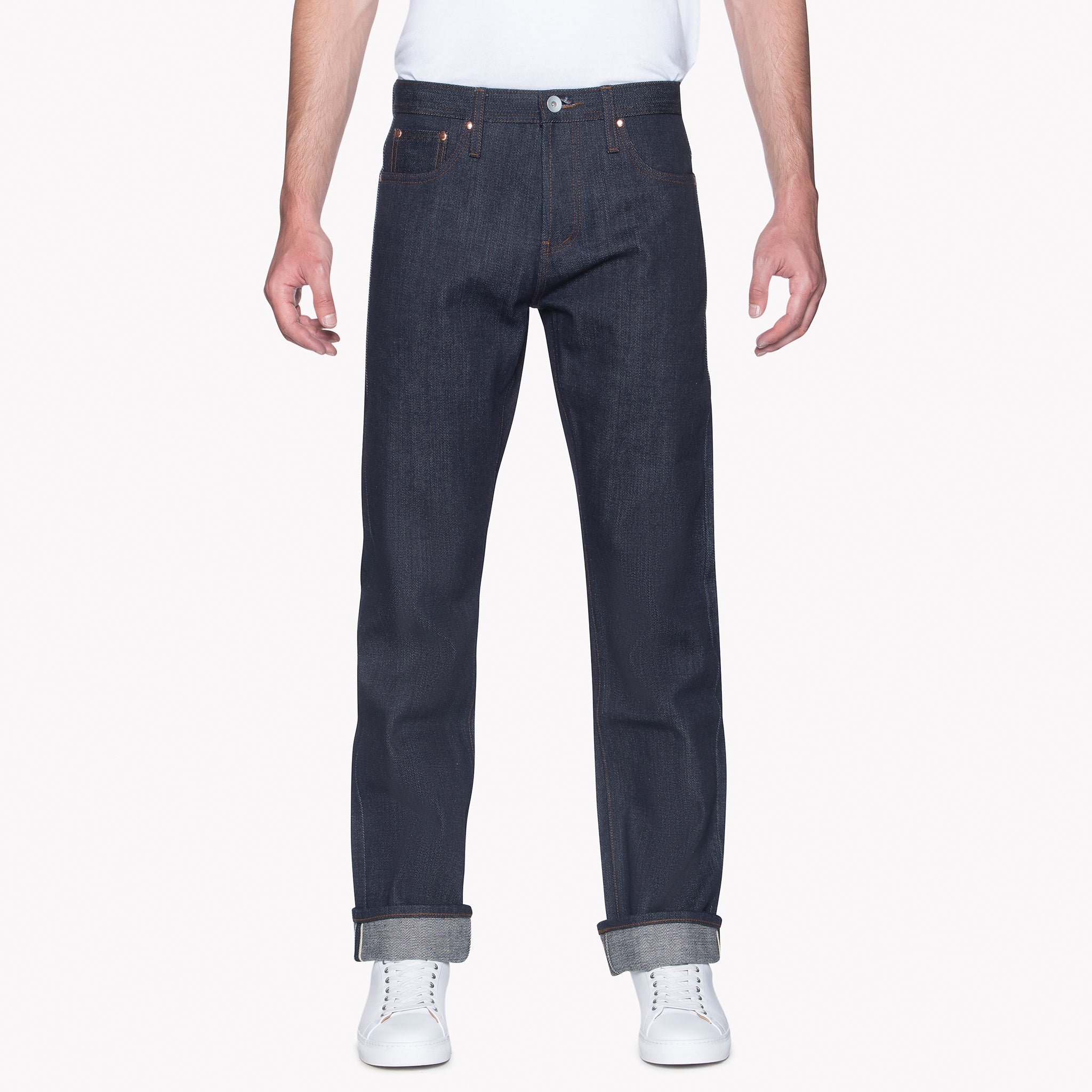UB321 Straight Fit 21oz Heavyweight Indigo Selvedge Denim | The Unbranded Brand
