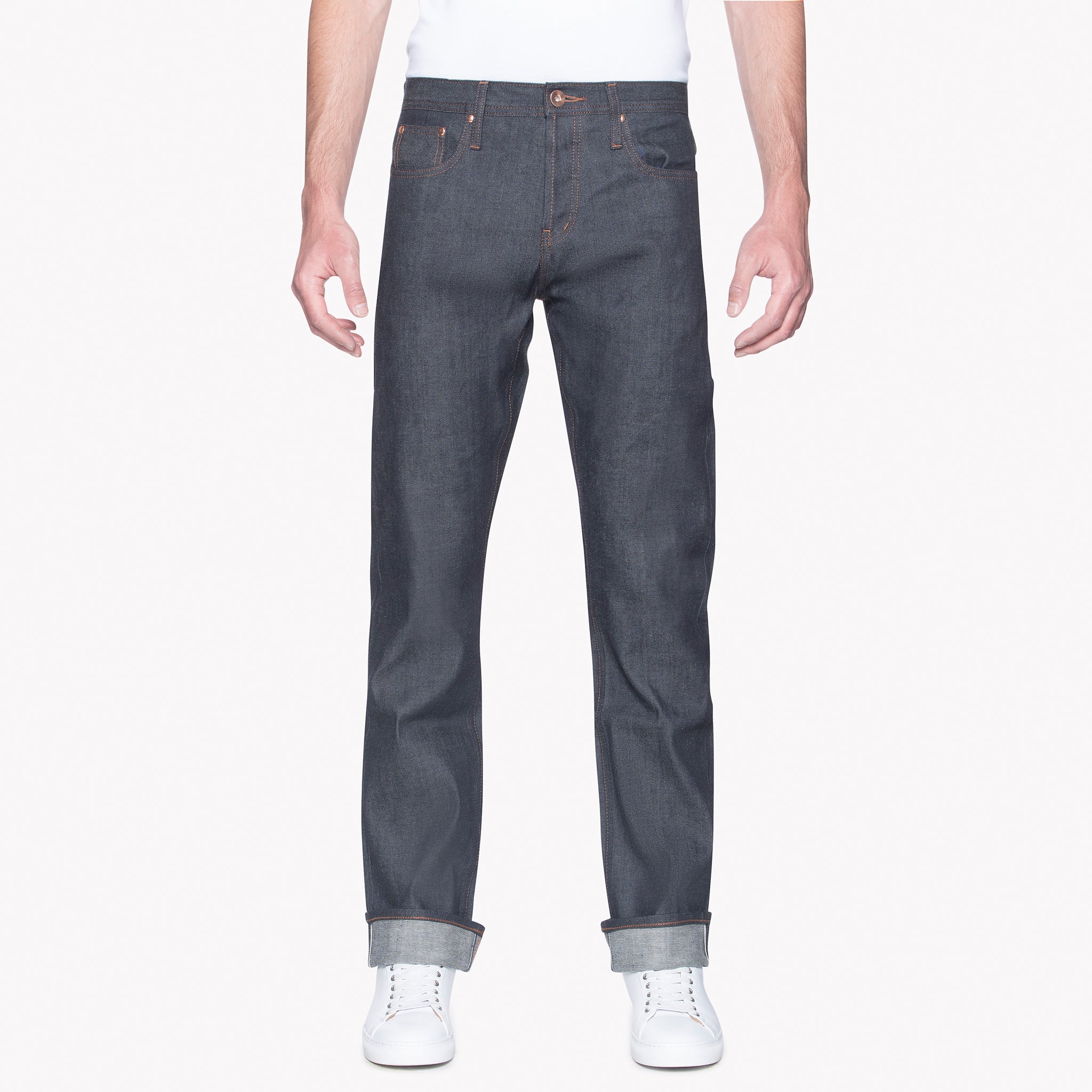 UB322 Straight Fit 11oz Indigo Stretch Selvedge Denim | The Unbranded Brand