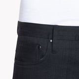 UB344 Straight Fit 11oz Solid Black Stretch Selvedge Denim | The Unbranded Brand