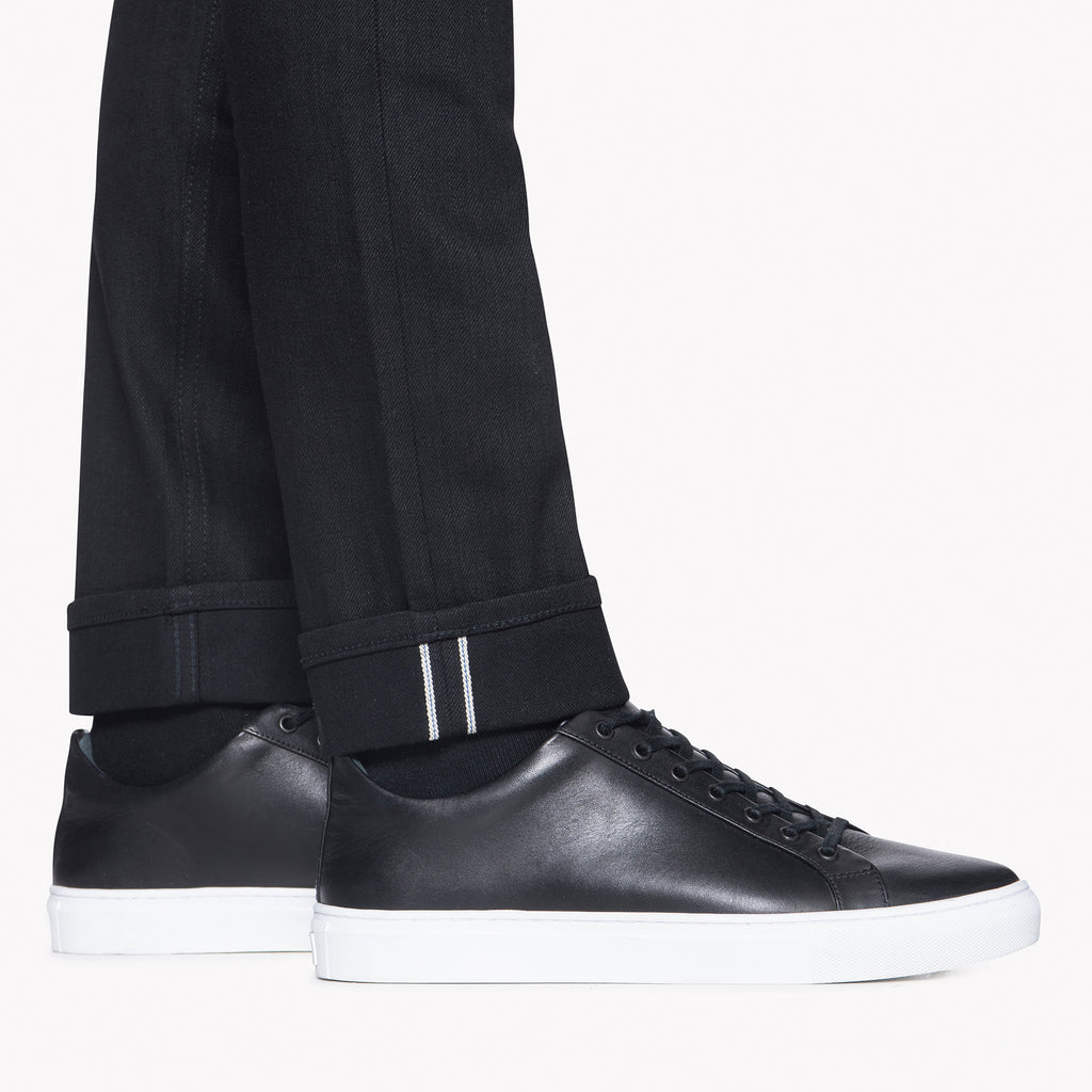UB444 Tight Fit 11oz Solid Black Stretch Selvedge Denim | The Unbranded Brand
