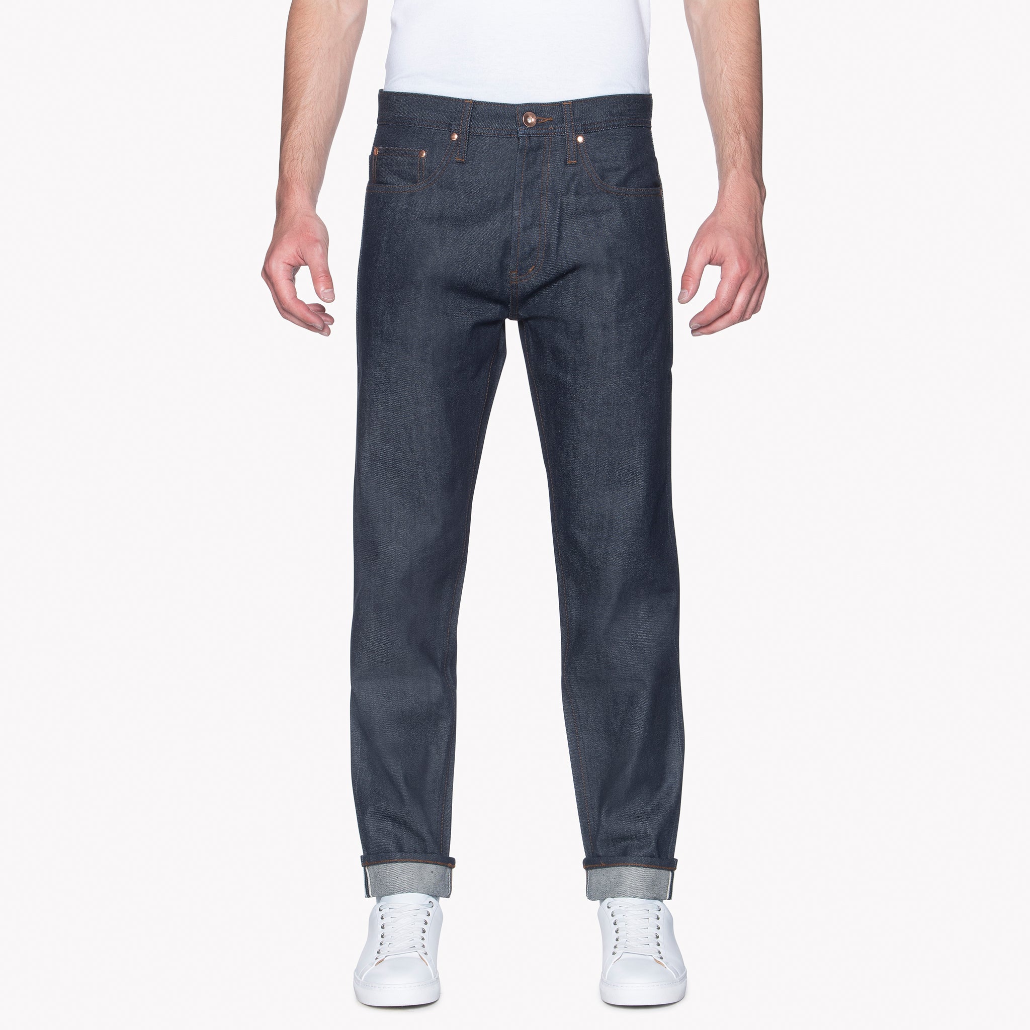 UB601 Relaxed Tapered Fit 14.5oz Indigo Selvedge Denim | The Unbranded Brand