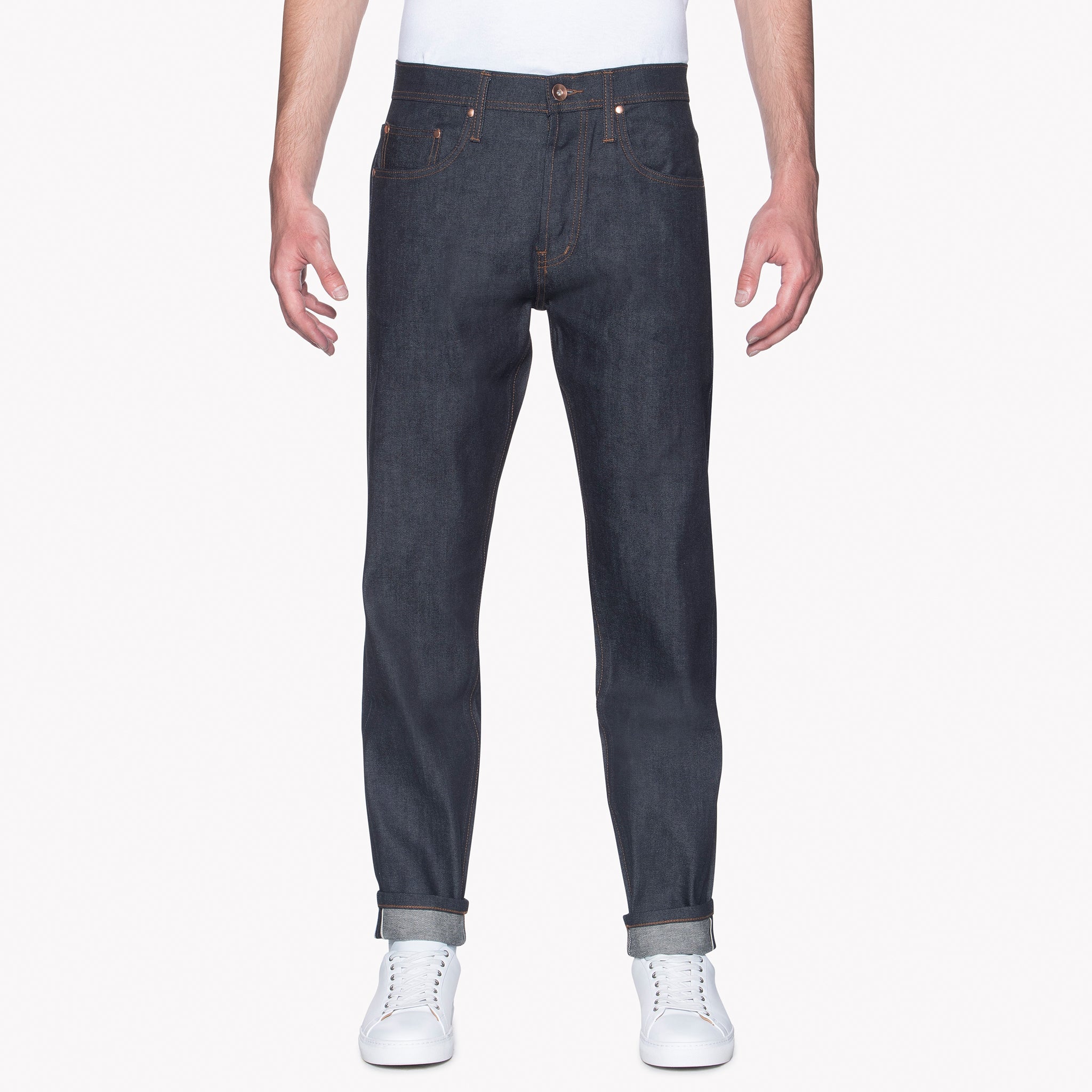 UB622 Relaxed Tapered Fit 11oz Indigo Stretch Selvedge Denim | The Unbranded Brand