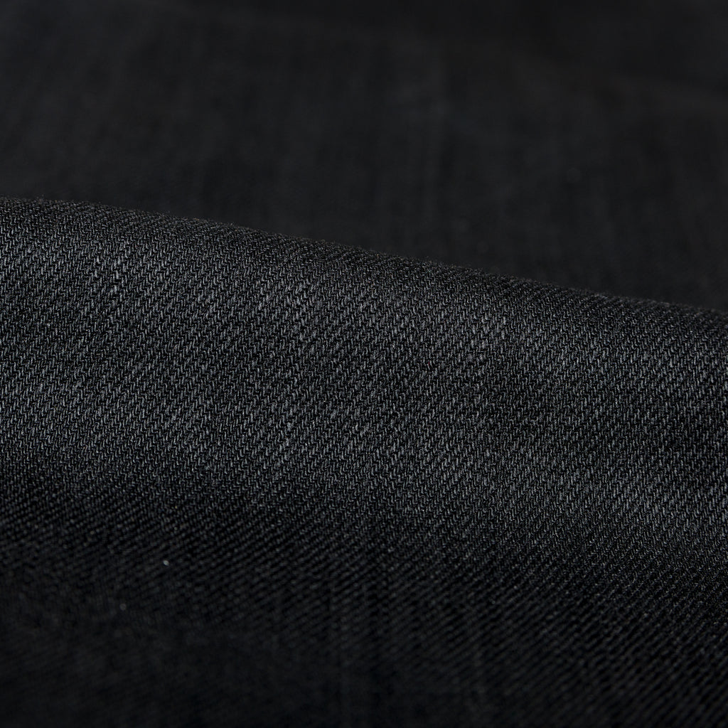 UB644 Relaxed Tapered Fit 11oz Solid Black Stretch Selvedge Denim | The Unbranded Brand